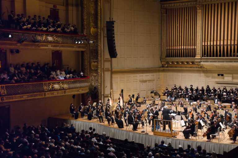 Chorus pro Musica and Boston Philharmonic Orchestra performing Mahler Symphone No. 3 at Symphony Hall, April 2022