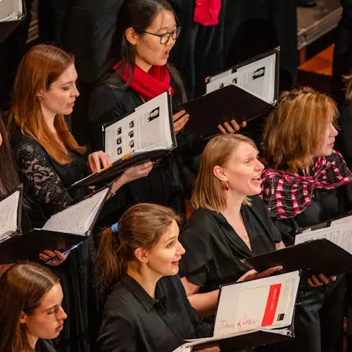 Chorus pro Musica singers performing at the 2024 Holiday Concert
