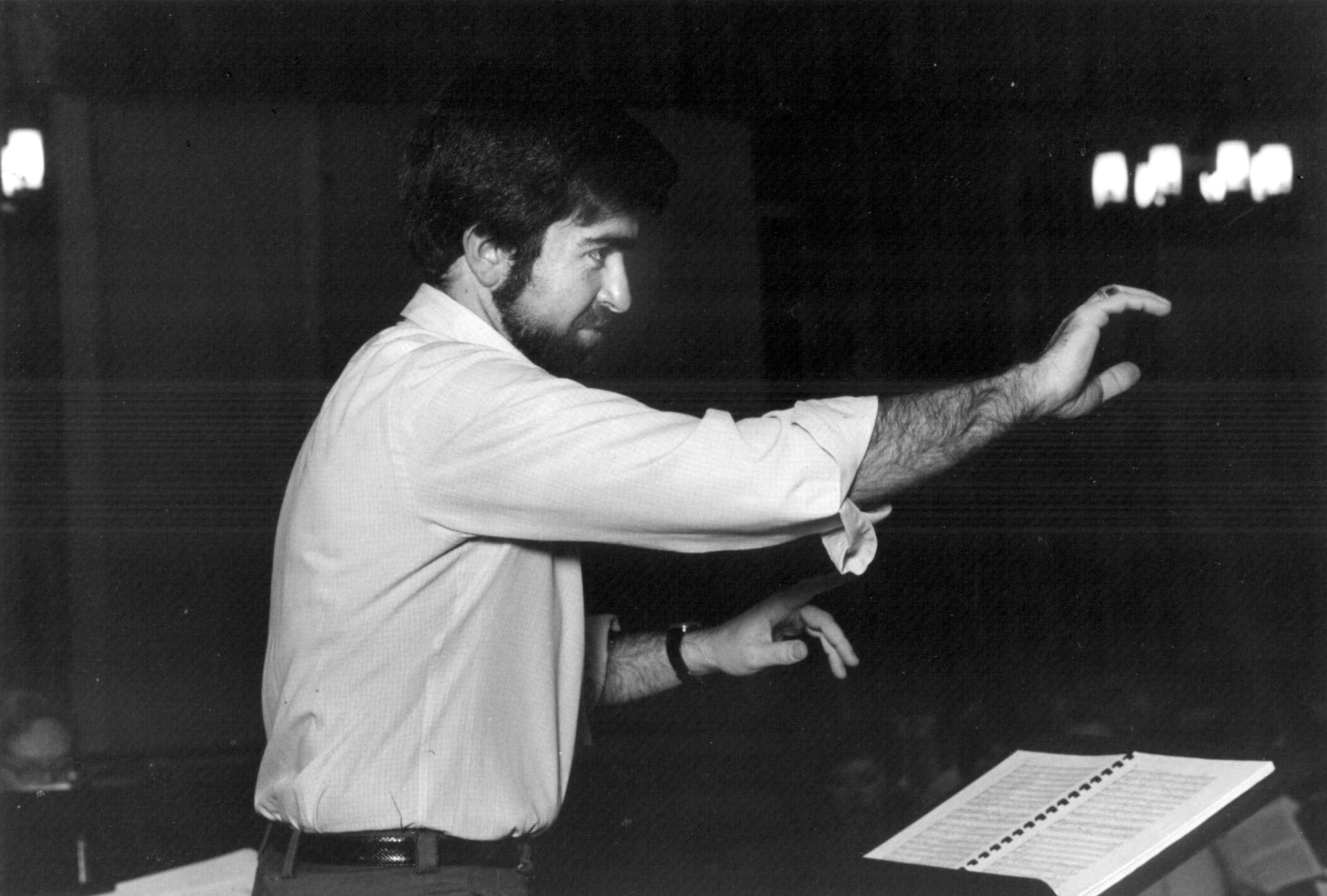 Don Palumbo conducting Chorus pro Musica in the 1980s