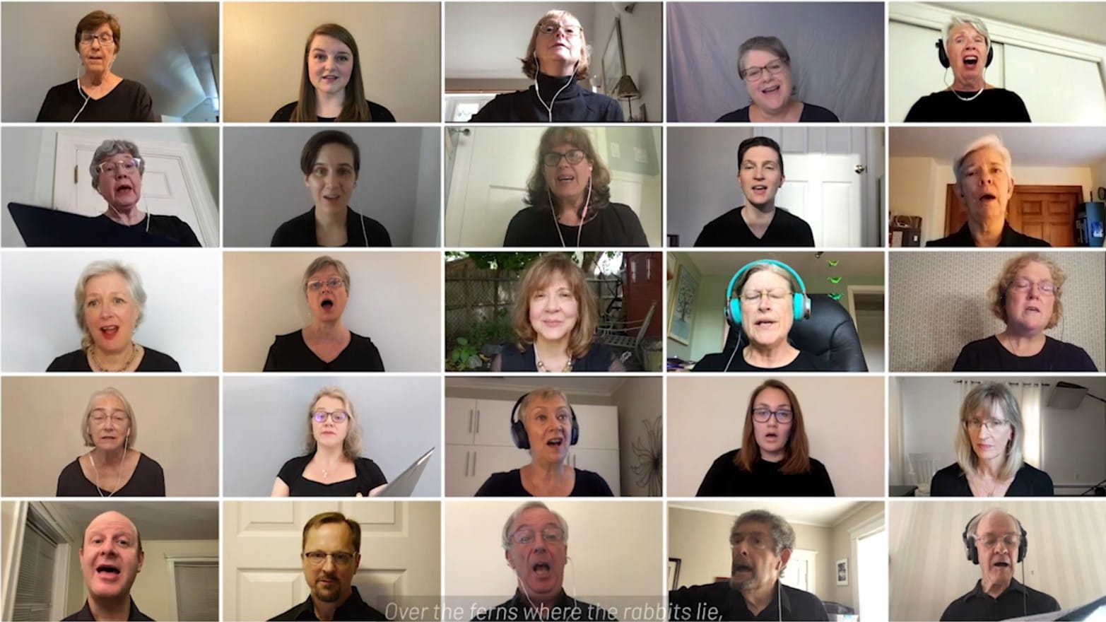 Chorus pro Musica rehearsing via Zoom during the COVID-19 pandemic